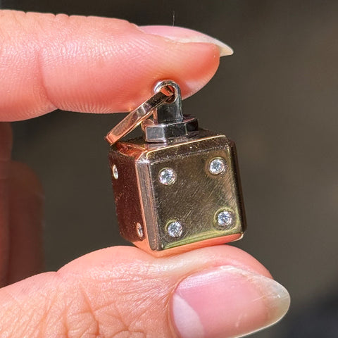 Vintage Diamond Die Pendant