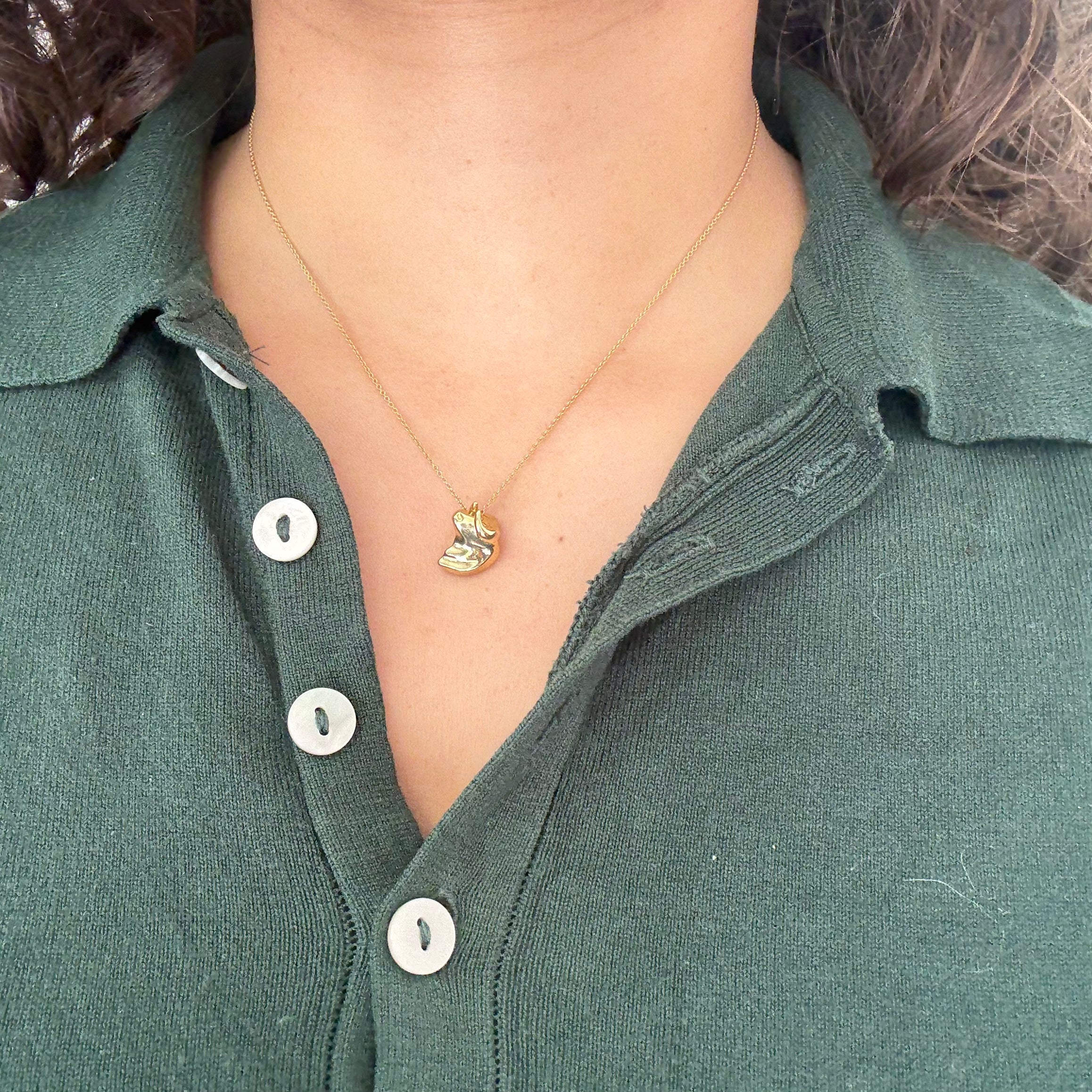 Rare Peretti Chinese Zodiac Ox charm in polished yellow gold