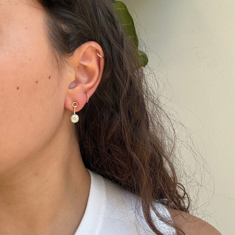 1.35ctw Old European Cut Diamond Drop Earrings