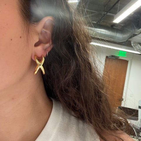 Vintage X Cross Earrings, by Donald Clafflin for Tiffany & Co.