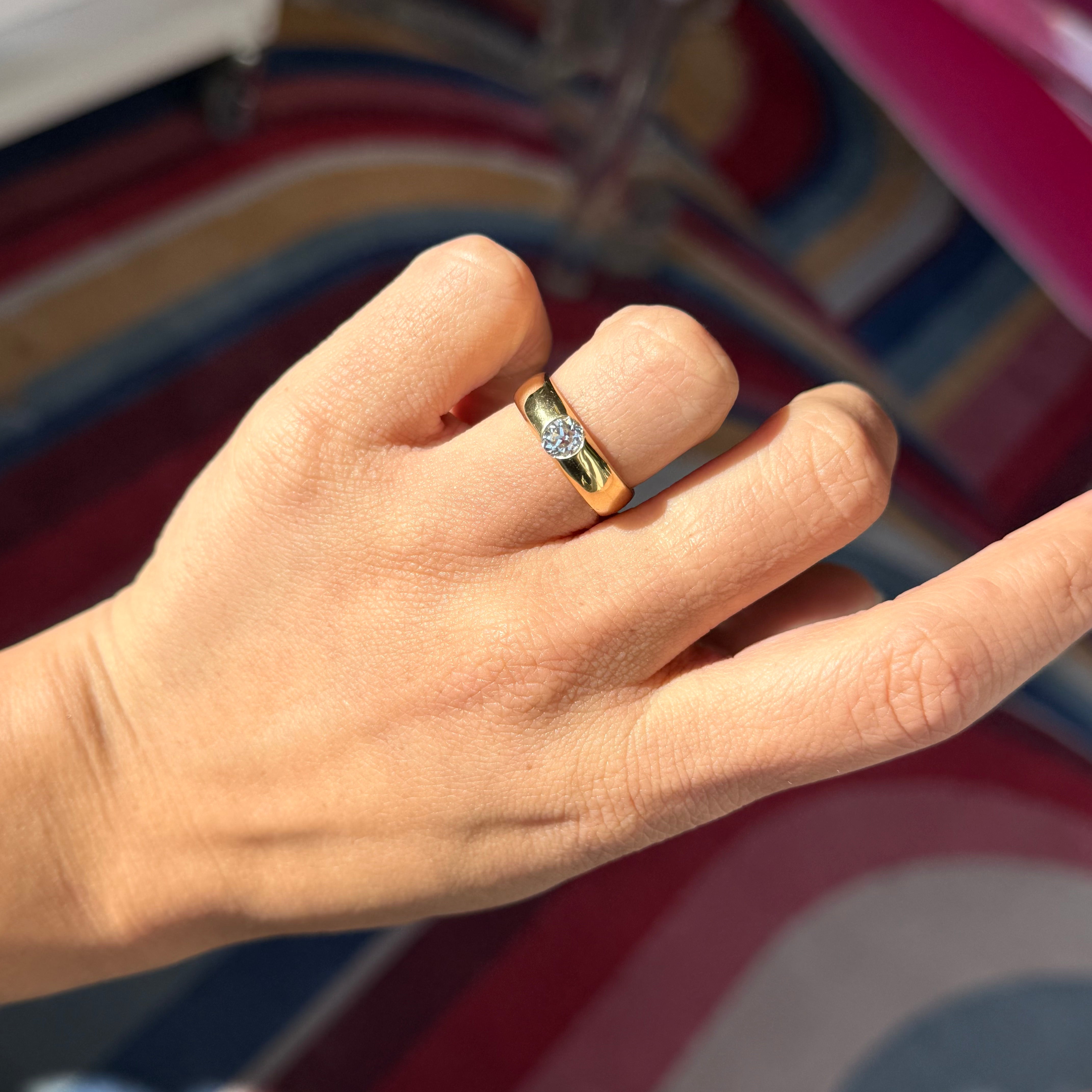 .61ct Old European Cut Diamond Flush Set Ring