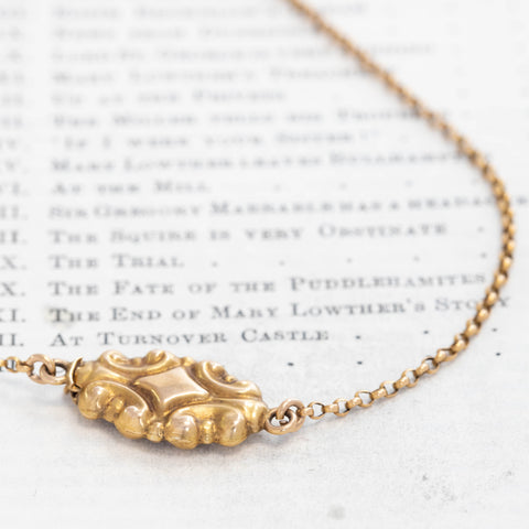 Antique Rolo Long Chain Necklace
