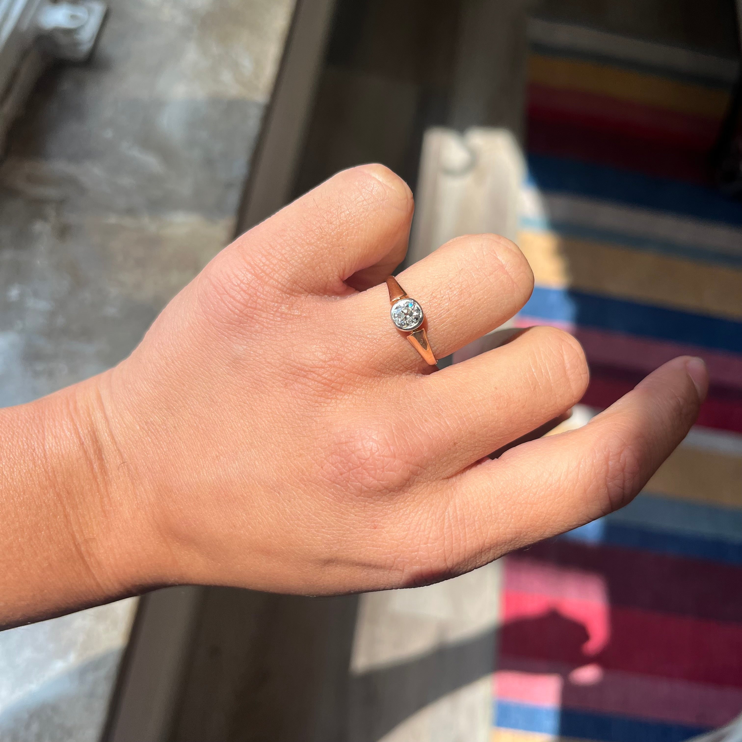 .60ct Vintage Old Mine Cut Diamond Solitaire