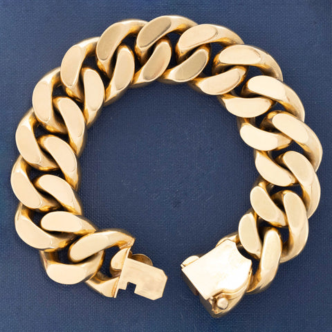 Vintage Jumbo Curb Link Bracelet, French