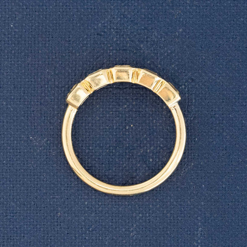 1.15ctw Asscher Cut Diamond 5-Stone Bezel Band