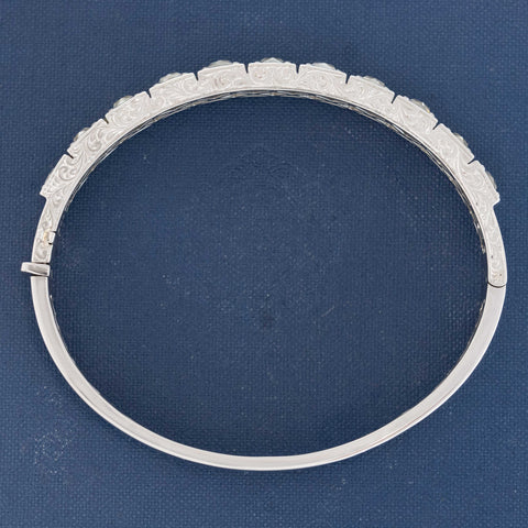 6.94ctw French Cut Diamond Bangle