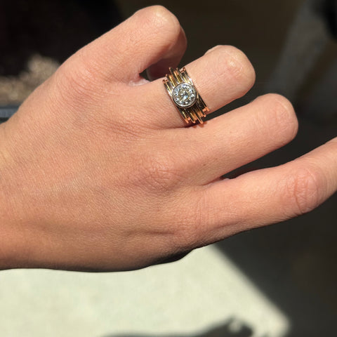 1.85ct Retro Old European Cut Diamond Ring