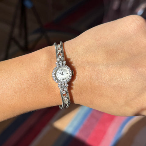 Vintage Diamond Heart Link Watch, by Rolex