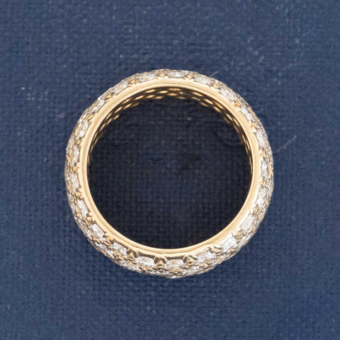 3.78ctw Vintage Diamond Pave Dome Pinky Ring