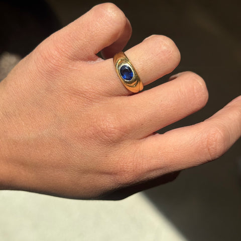 .85ct Vintage Oval Sapphire Dome Ring, by Tiffany & Co.