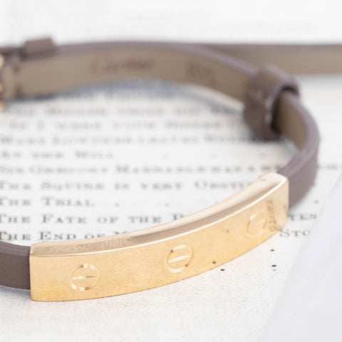 Leather LOVE Bracelet, by Cartier