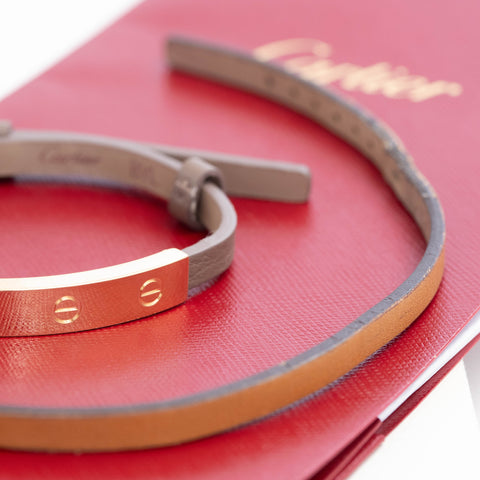 Leather LOVE Bracelet, by Cartier