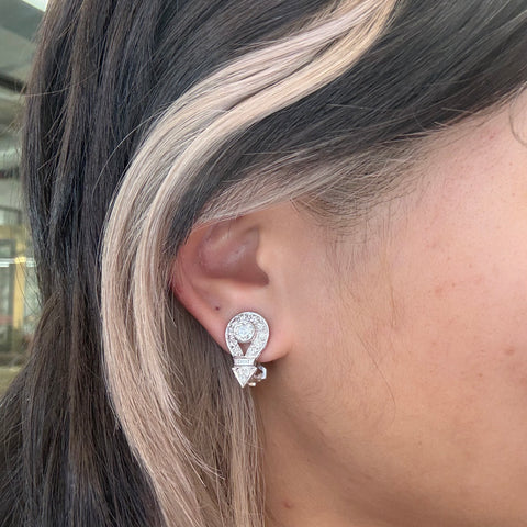 2.00ctw Vintage Diamond Arrow Drop Earrings