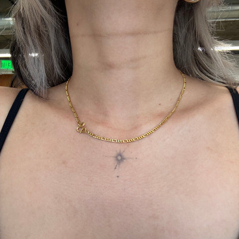 Vintage 24kt Figaro Chain Necklace