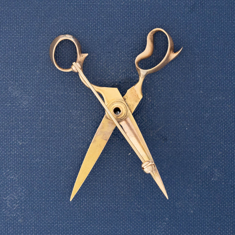 XL Edwardian Scissors Brooch