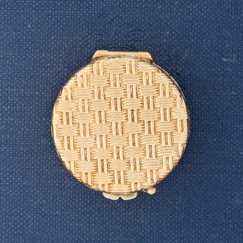 Vintage Basket Weave Pill Box, by Cartier