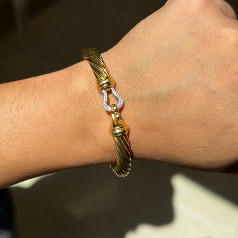 Vintage Diamond Hook Bracelet, by David Yurman