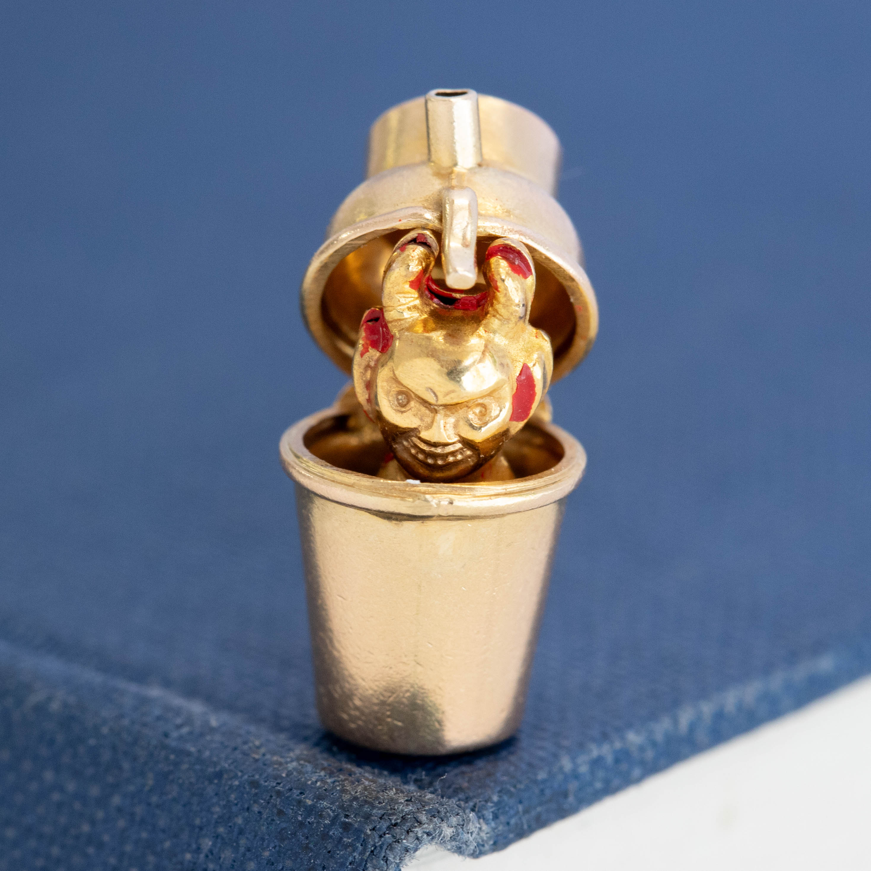 Vintage Devil Cocktail Shaker Charm