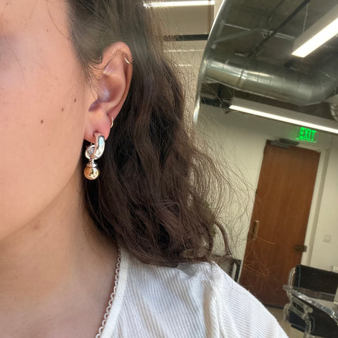 Vintage Ball Drop Hoop Earrings, by Tiffany & Co.