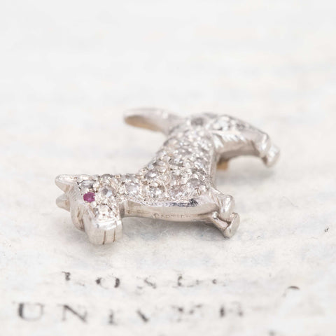 Art Deco Diamond Dog Charm, by Cartier