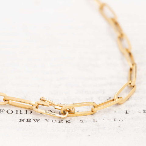 Vintage Paper Clip Long Chain, by Cartier