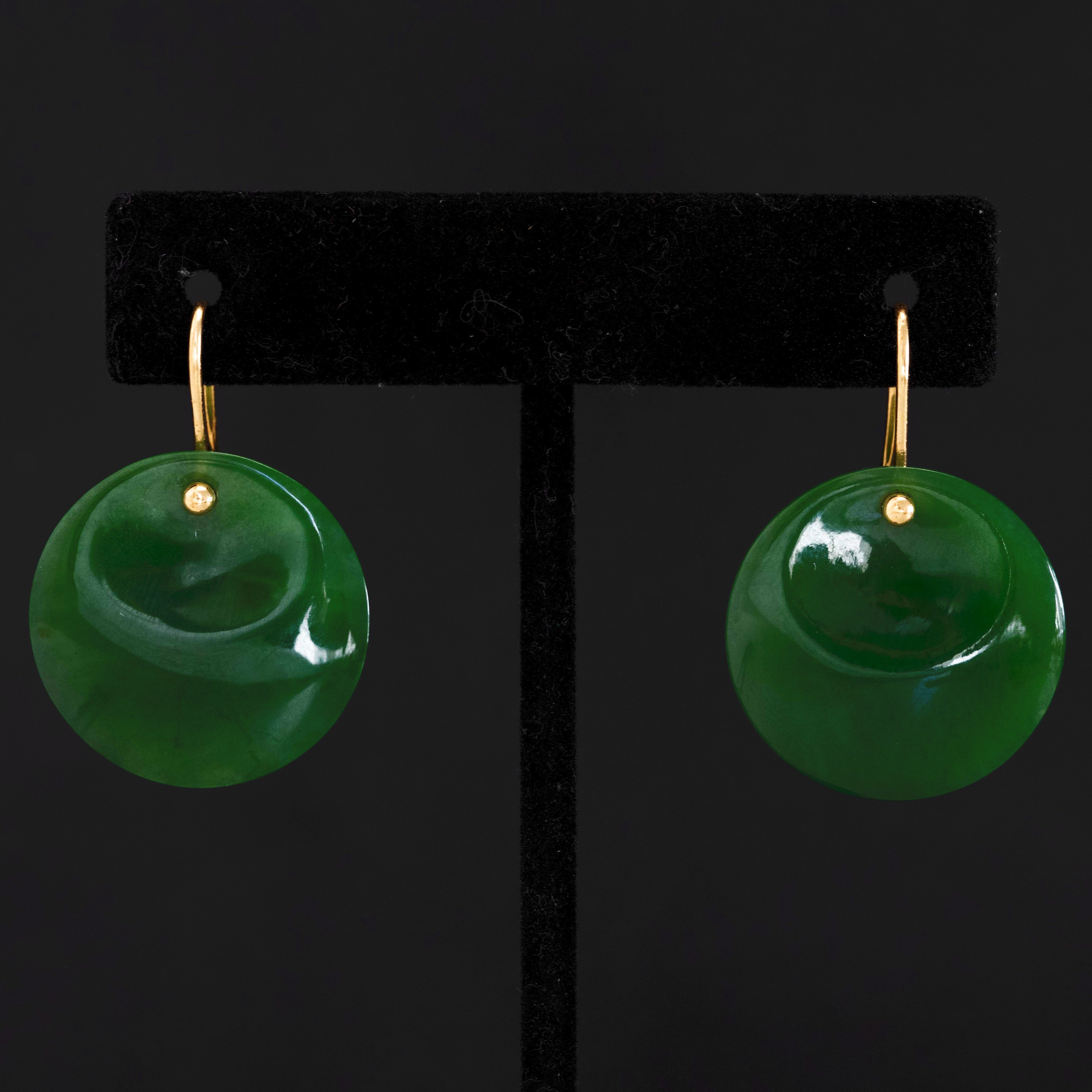 Vintage Jade Drop Earrings, by Elsa Peretti for Tiffany & Co.