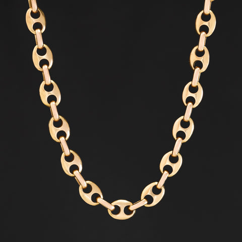 Vintage Cartier 18k gold mariner link chain necklace