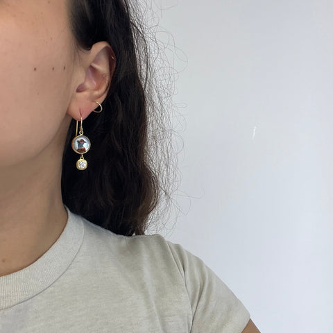 1.24ctw Old Mine Cut Diamond Crystal Bird Earrings by Tiffany and Co.