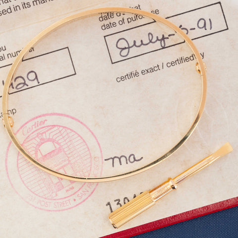 Vintage Love Bangle, by Cartier