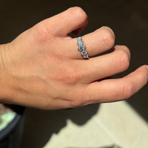 1.46ctw Old European Cut Diamond Graduated 5-Stone Band