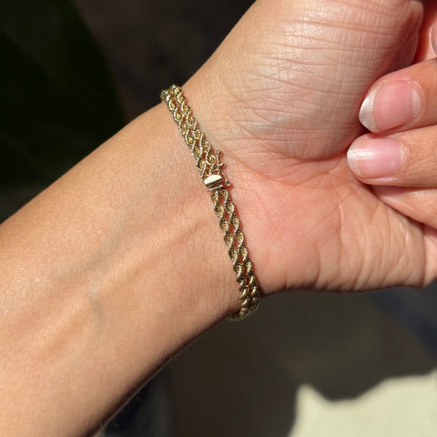 Vintage Diamond Rope Chain Bracelet
