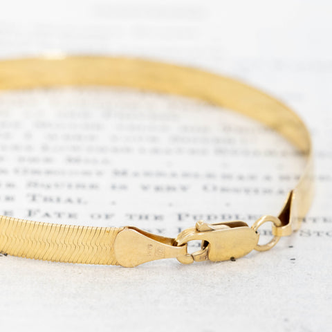 Vintage Herringbone Bracelet, Italian