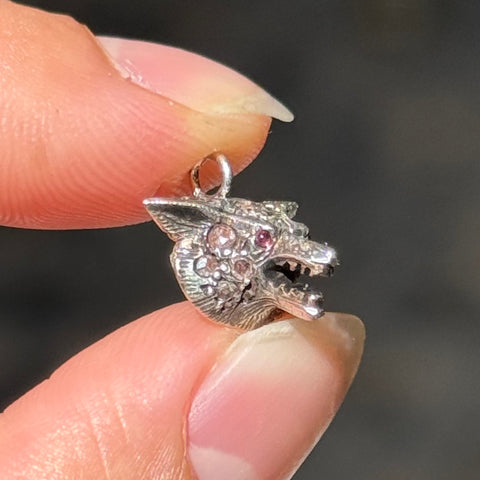Antique Diamond Fox Charm