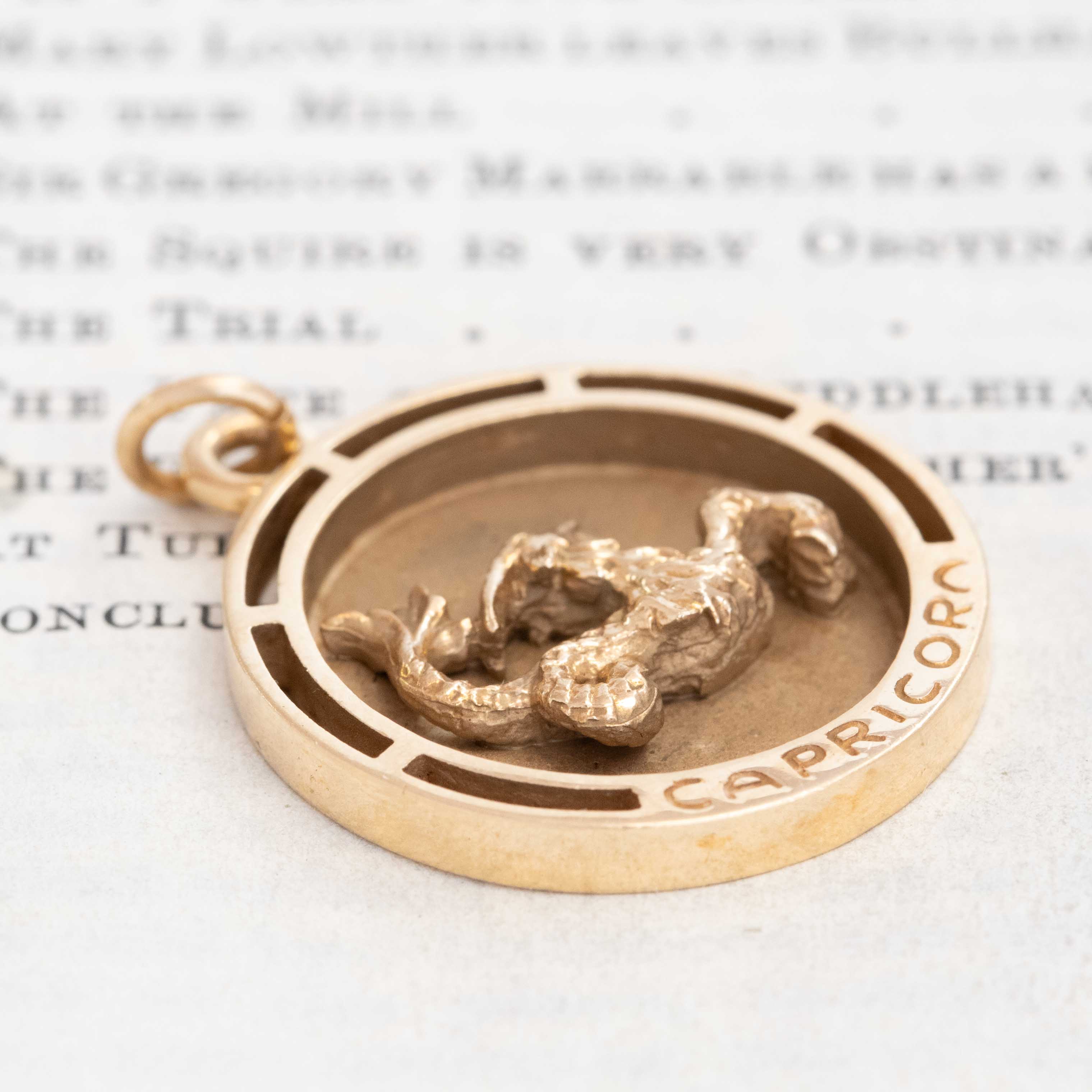 Vintage Capricorn Pendant