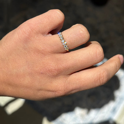 .55ctw Petite Old European Cut Diamond 7-Stone Band