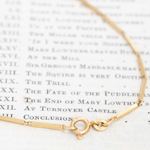 Vintage Bar Link Chain Necklace, by Uno A Erre