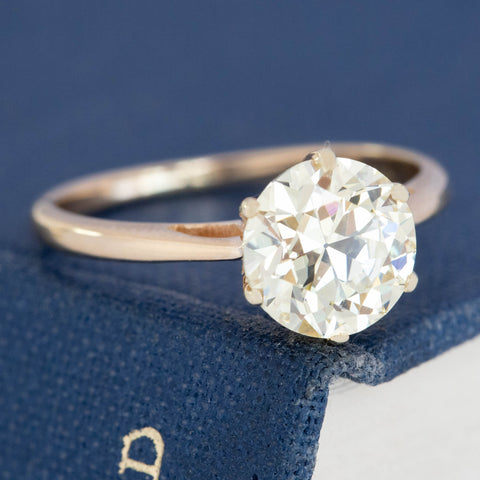 1.83ct Vintage Old European Cut Diamond Solitaire, GIA