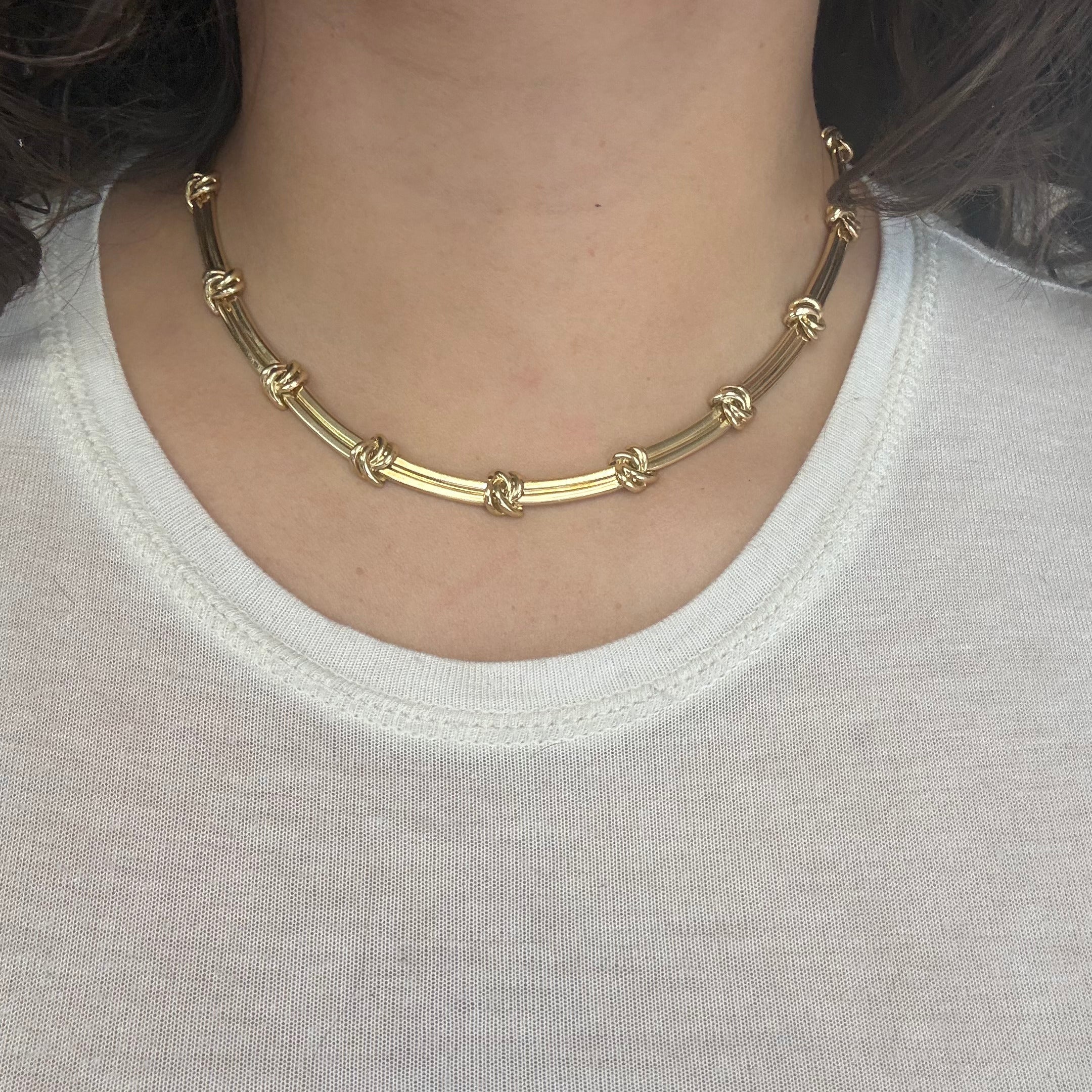 Vintage Knot Bar Link Collar, by Tiffany & Co.