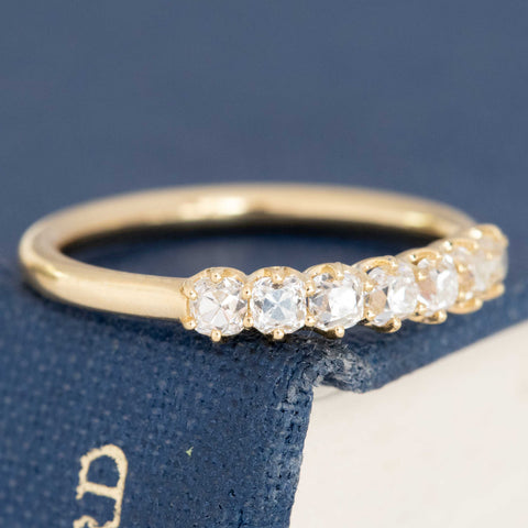 .57ctw Petite Old Mine Cut Diamond 7-Stone Band