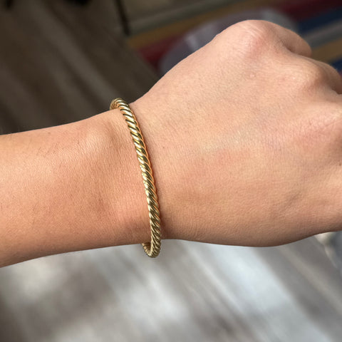 Gold Cable Cuff Bracelet, by David Yurman