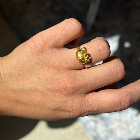 Vintage High Karat Hello Kitty Ring