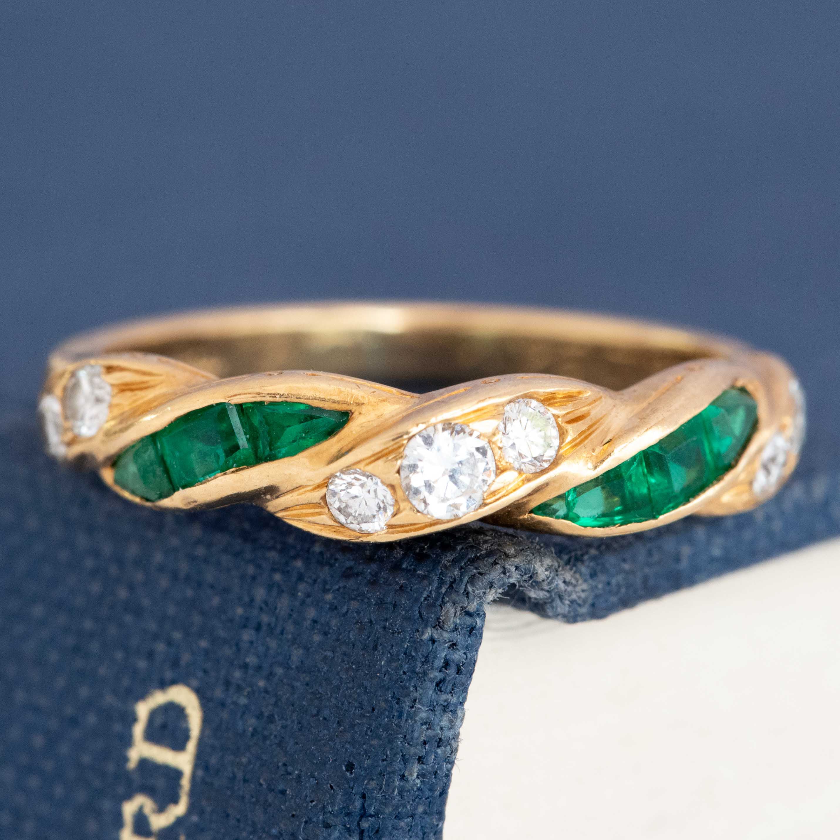 Vintage Emerald & Diamond Twist Band, by Tiffany & Co.