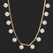14.25ctw Old European Cut Diamon Bar Link Station Necklace