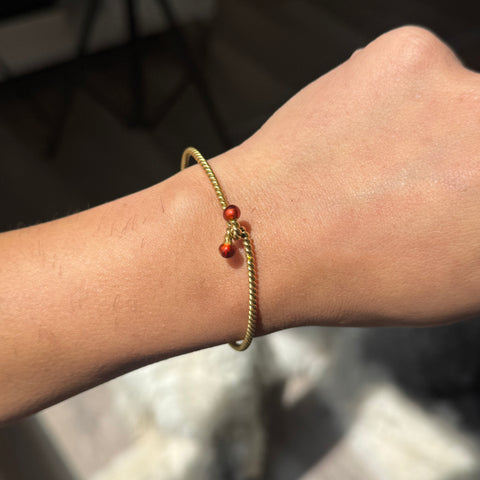 Vintage Enamel Rope Bangle