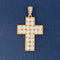 5.00ctw Vintage Round Brilliant Cut Diamond Cross Pendant, Cartier France