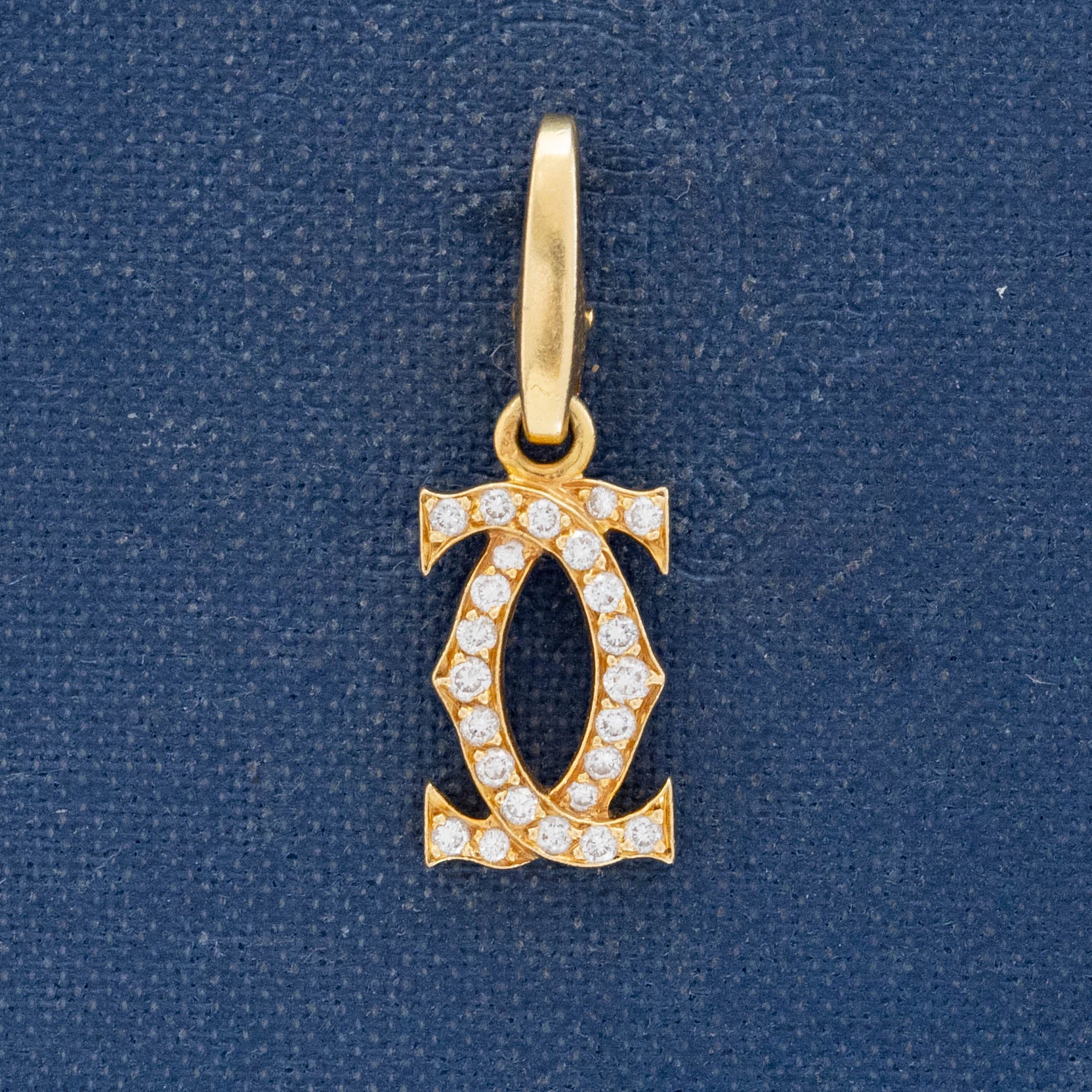 Vintage Diamond Double C Charm, by Cartier France