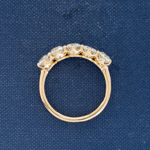 1.63ctw Old European Cut Diamond 5-Stone Band