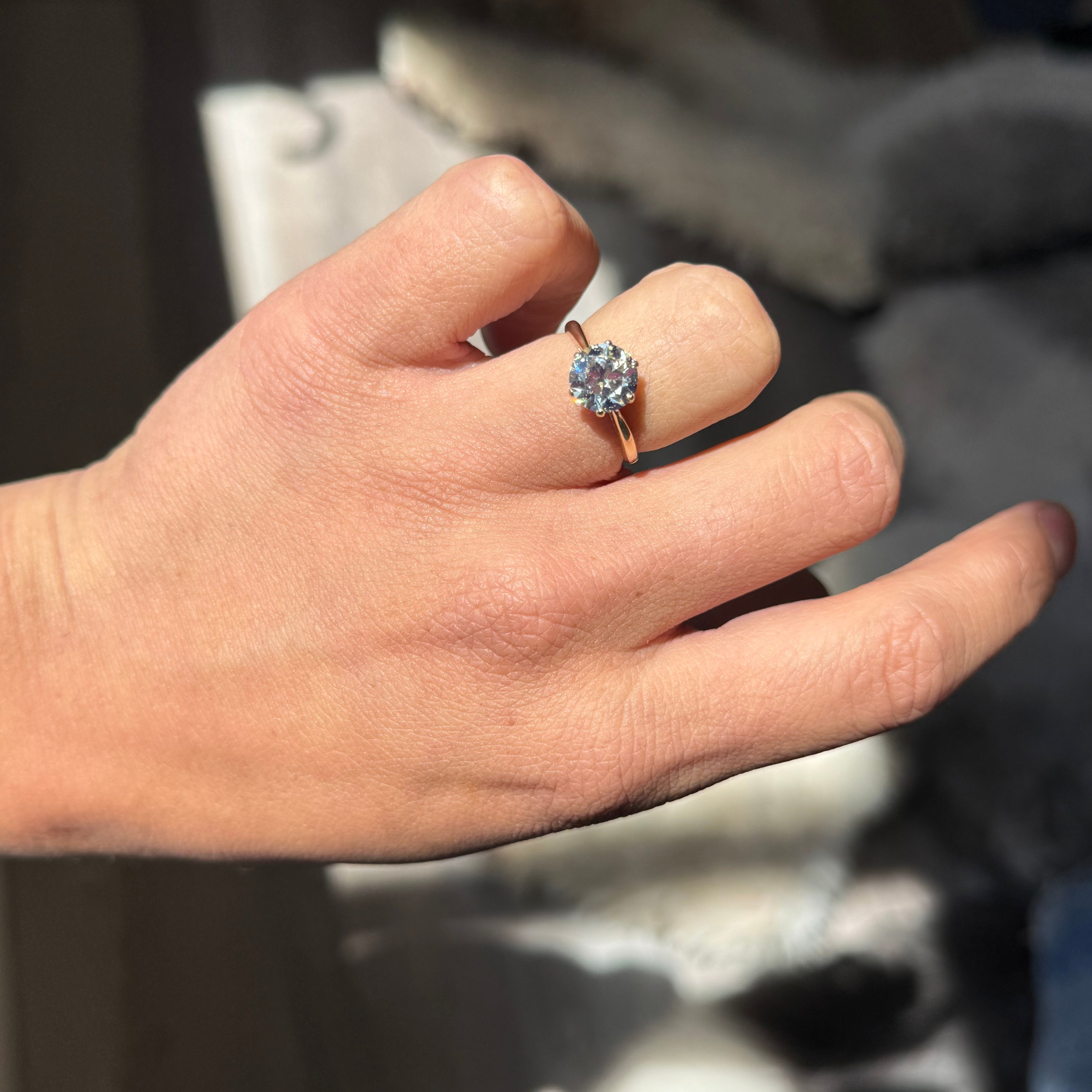 1.83ct Vintage Old European Cut Diamond Solitaire, GIA