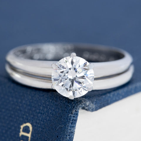 .94ct Vintage Round Brilliant Cut Diamond Wedding Set, by Tiffany & Co., GIA