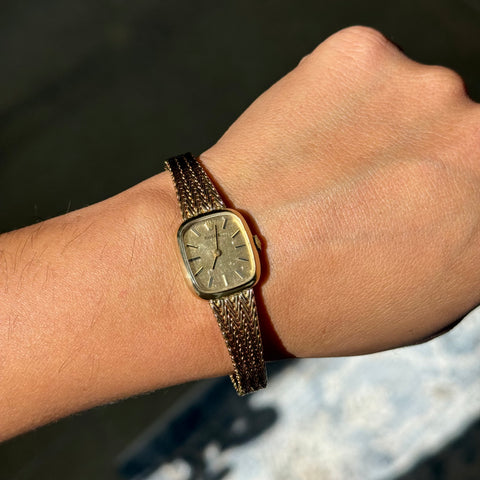 Vintage Woven Gold Watch, by Rolex